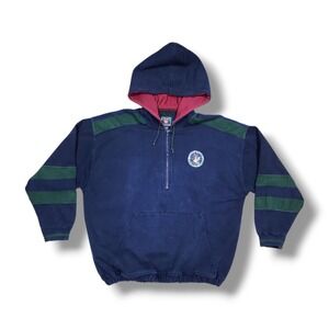 Vintage Chaps Ralph Lauren Wilderness 1/4 Zip Faded Multi Color Hoodie Men's L